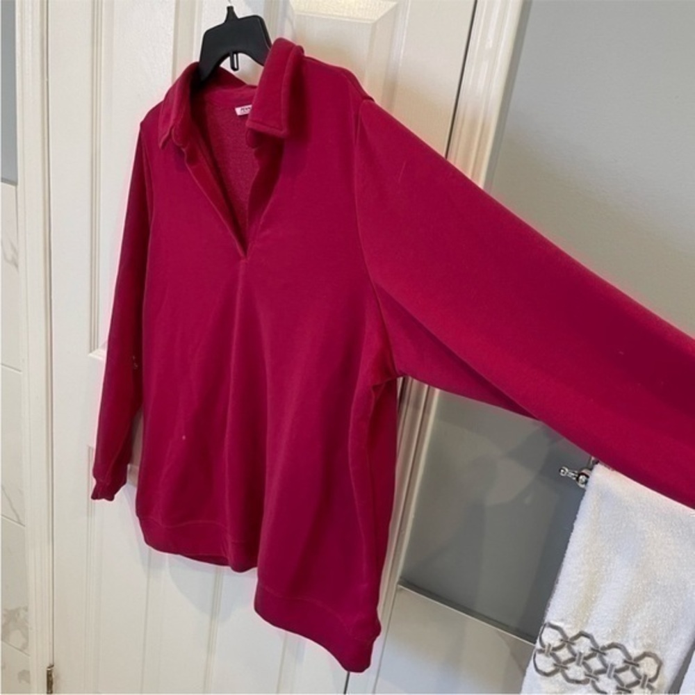 Pink Long Sleeves Collared Top - Picture 3 of 9